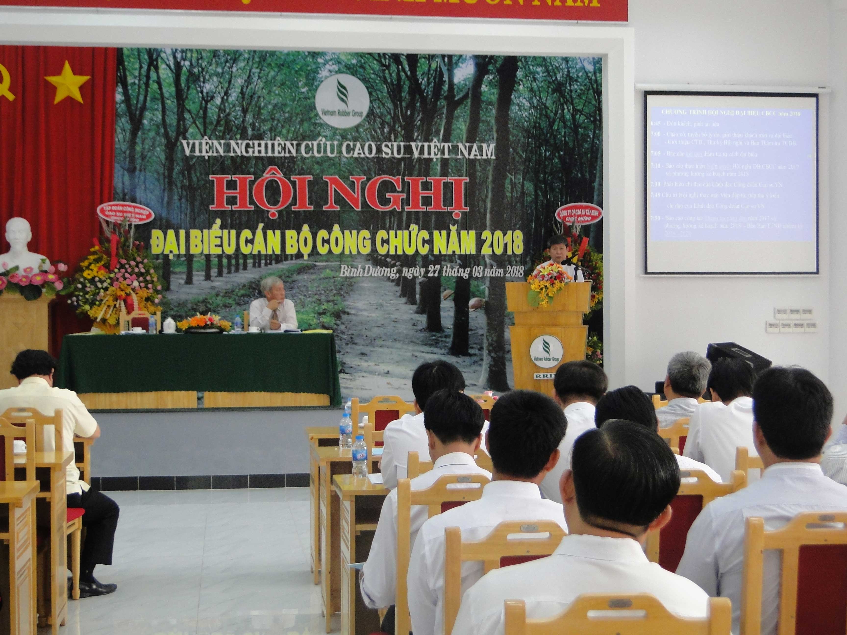 Hội nghị Đại biểu Cán bộ Công chức Viện Nghiên cứu Cao su Việt Nam năm 2018